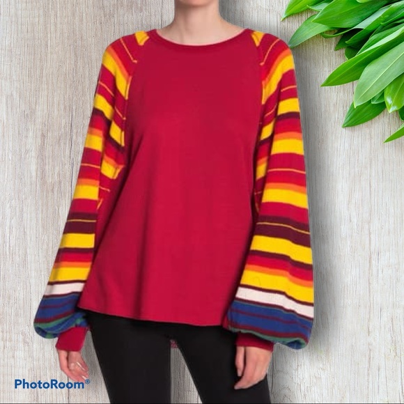 TT: Free People Rainbow Dream Batwing Sleeve - Picture 5 of 7